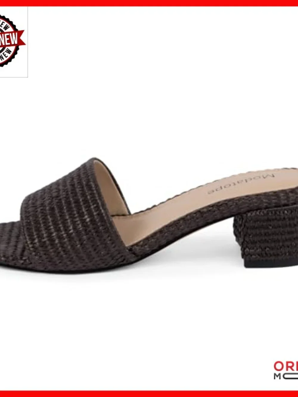 Braided Chunky Heel Square Toe Sandals Women Mules 2 Inch Heel